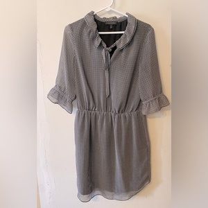 Black and white check size small banana republic dress